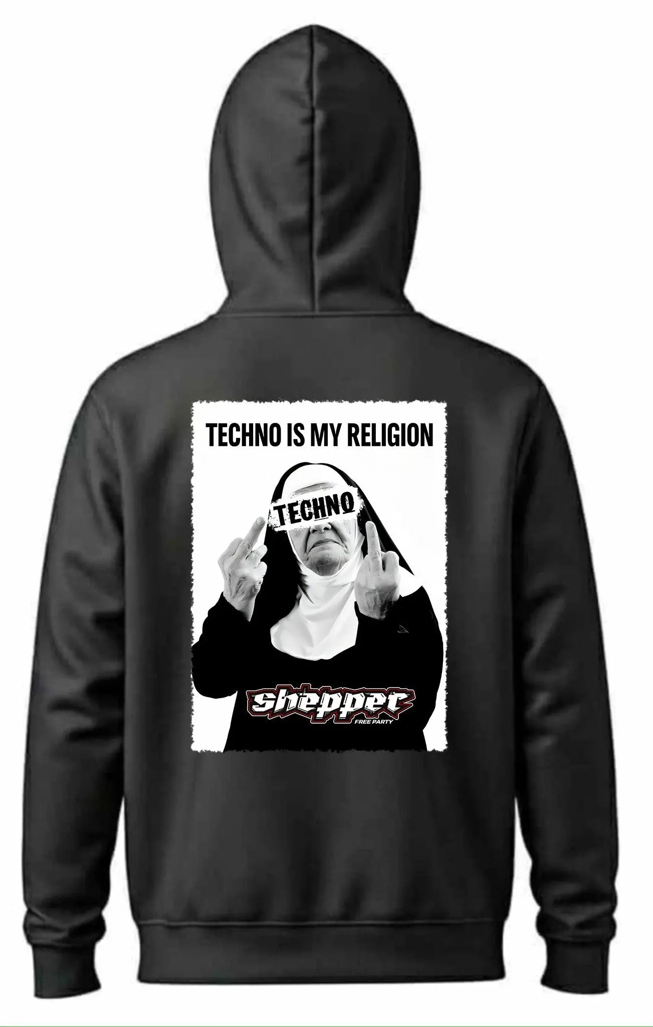 SWEAT RAVE MODELE TECHNO IS MY RELIGION SHEPPERWEAR