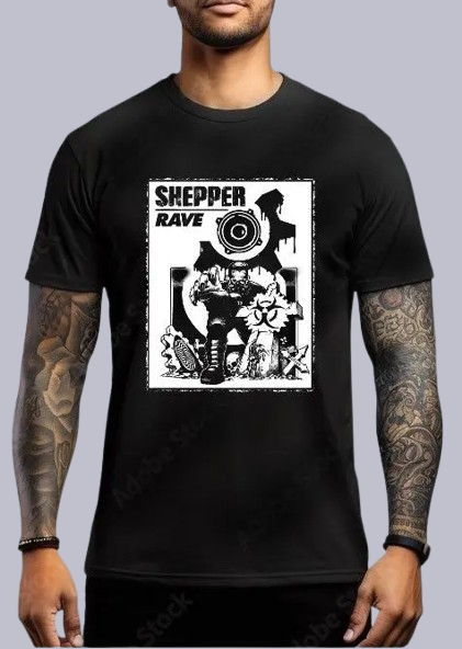 TEE-SHIRT RAVE MODELE FRANKY IMPRESSION DEVANT