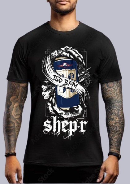 TEE-SHIRT RAVE modèle BEER IMPRESSION DEVANT