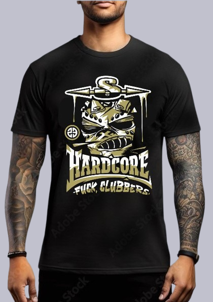 TEE-SHIRT RAVE modèle HARDCORE (impression Devant)