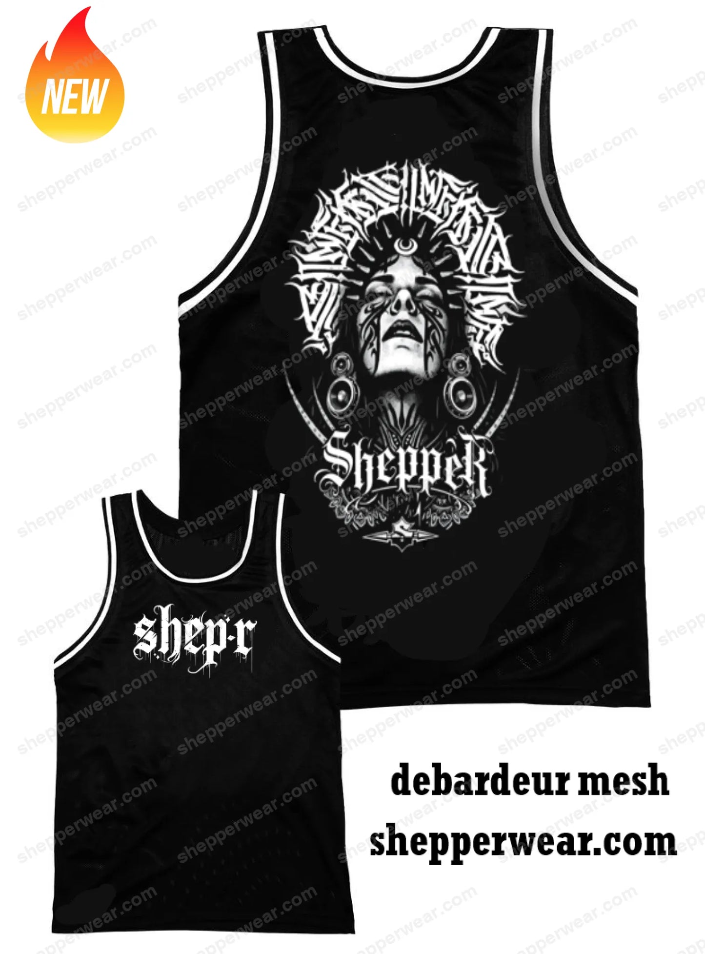 DEBARDEUR MESH MYSTIK RAVE - DEBARDEUR