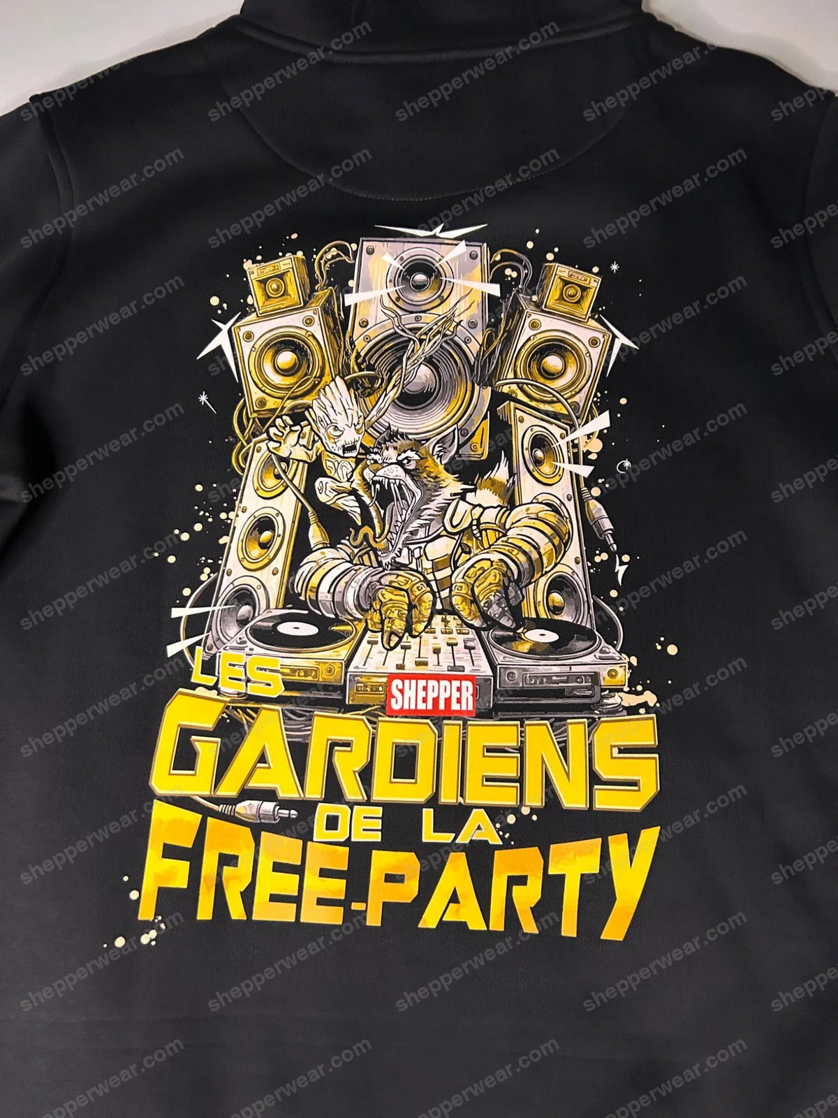 FLASH PRIX LE SWEAT LES GARDIENS DE LA FREE PARTY - L - SWEAT A CAPUCHE
