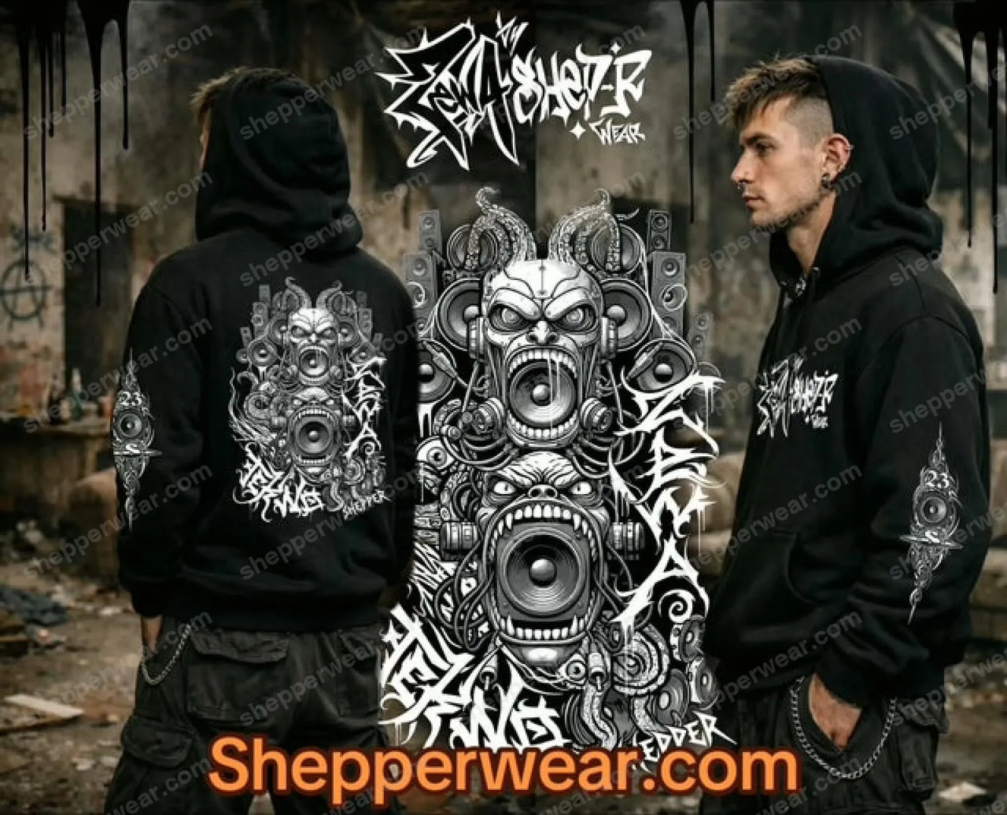 SWEAT SHEPPER LES HURLEURS - SWEAT A CAPUCHE