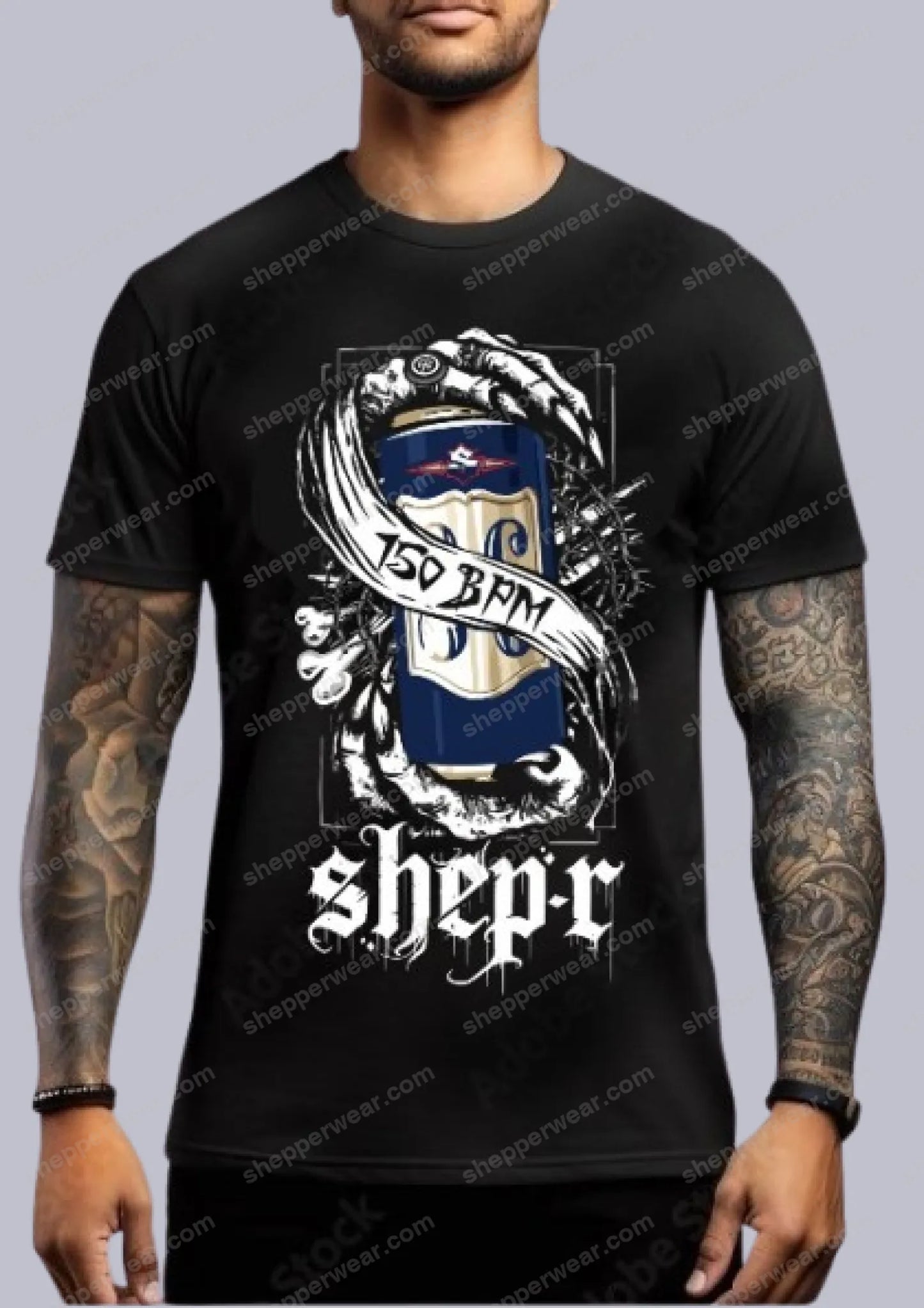 TEE-SHIRT RAVE modèle BEER IMPRESSION DEVANT - TEE-SHIRT IMPRESSION DEVANT
