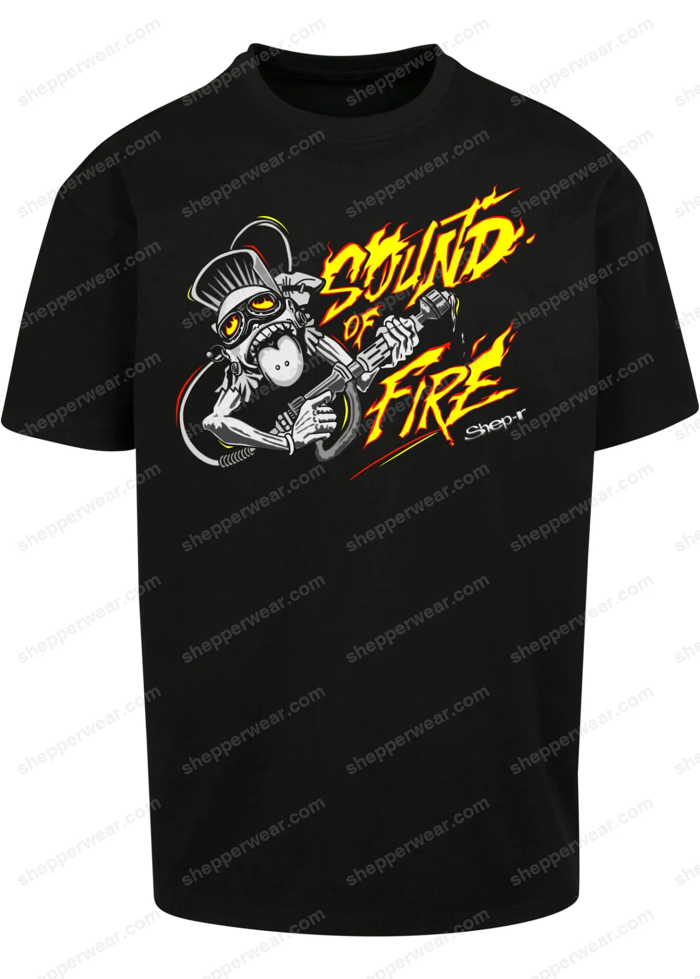 TEE-SHIRT RAVE MODELE SOUND OF FIRE - TEE-SHIRT IMPRESSION DOS