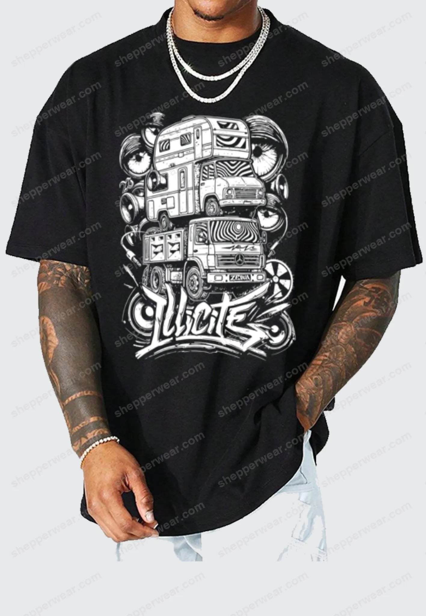TEES ILLICITE CAMTAR - TEE-SHIRT IMPRESSION DOS