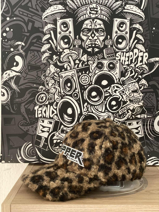 Leopard Plush Baseball Cap