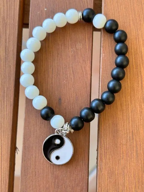 BRACELET NOIR ET BLANC YIN YANG SHEPPERWEAR