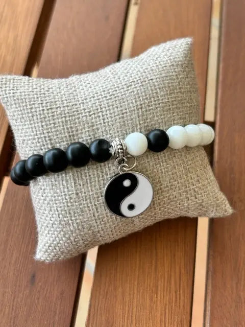 BRACELET NOIR ET BLANC YIN YANG SHEPPERWEAR