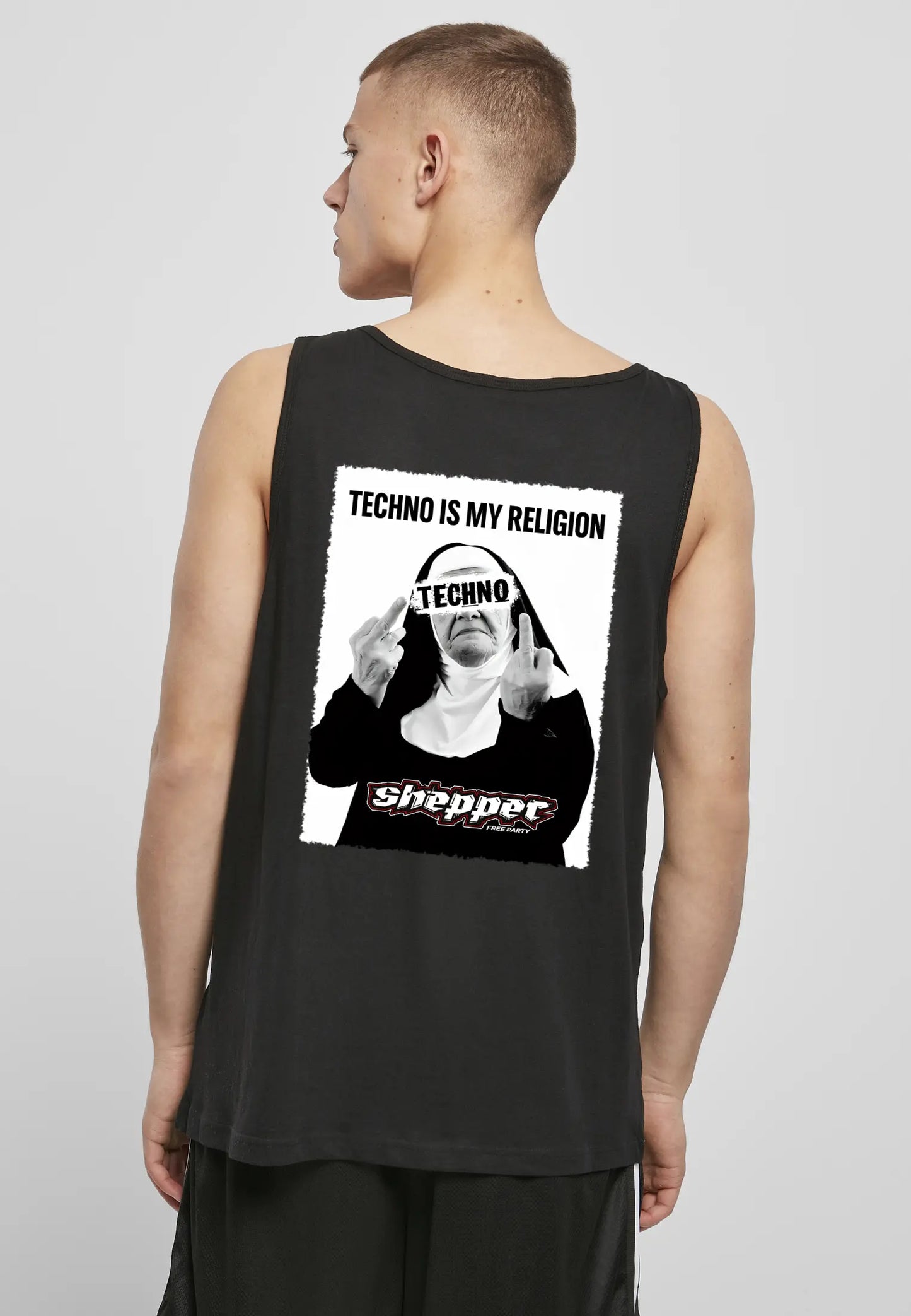 DEBARDEUR RAVE TECHNO IS MY RELIGION SHEPPERWEAR