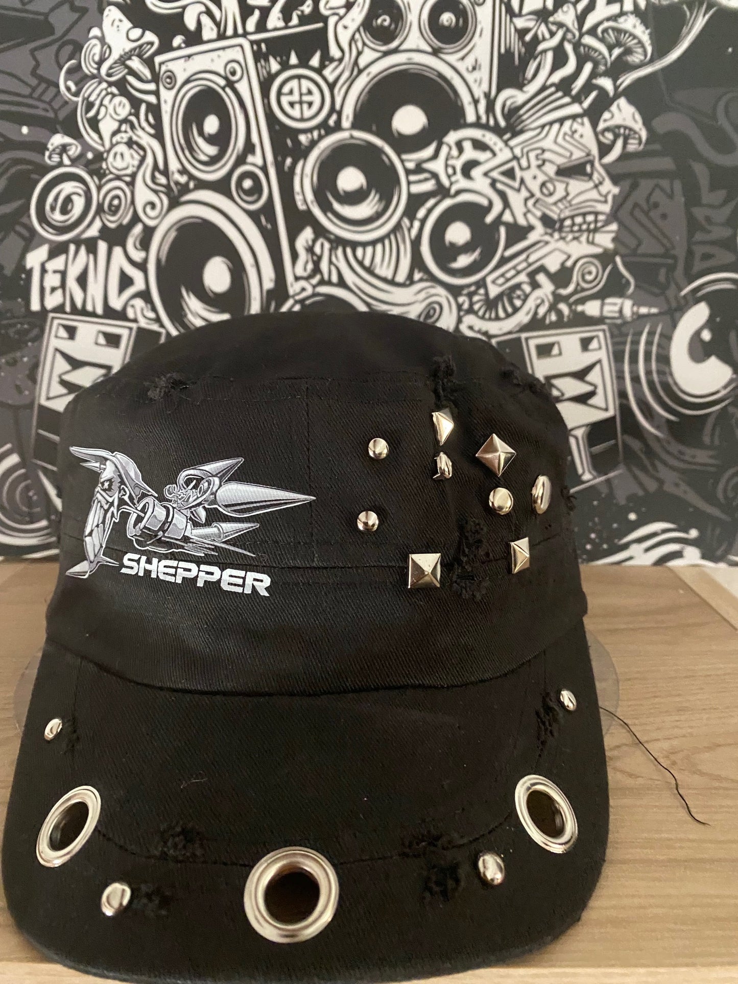 CASQUETTE CUBAINE SKULL TECH BLACK