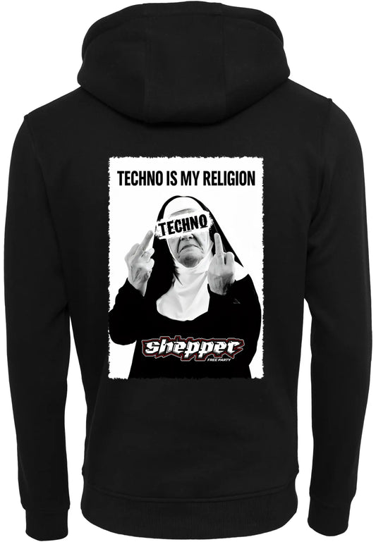 SWEAT MODELE TECHNO IS MY RELIGION SHEPPERWEAR