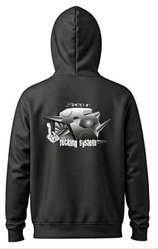 FELPA CON ZIP MODELLO FCKING SYSTEM