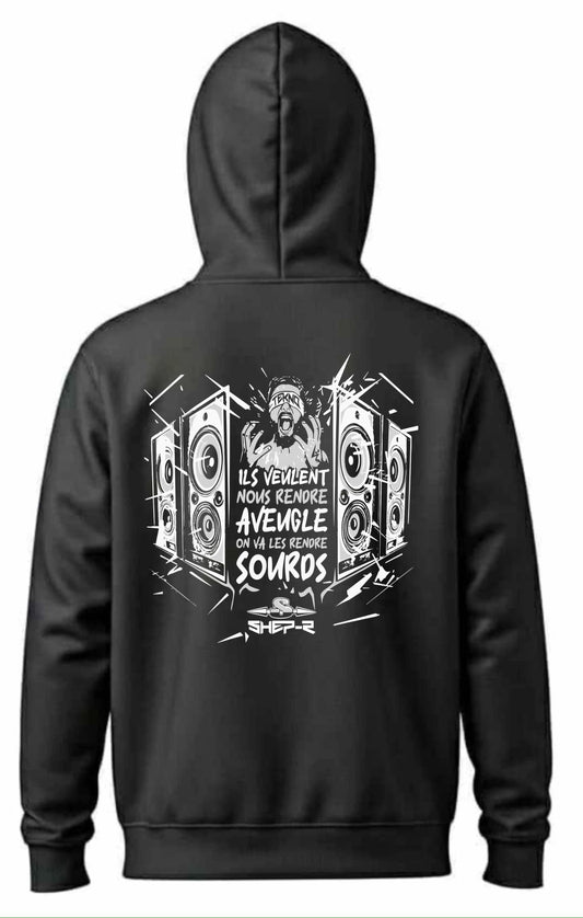 FELPA CON ZIP MAKE DEAF