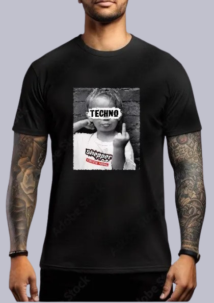 TEE-SHIRT RAVE MODELE FOREVER YOUNG IMPRESSION DEVANT
