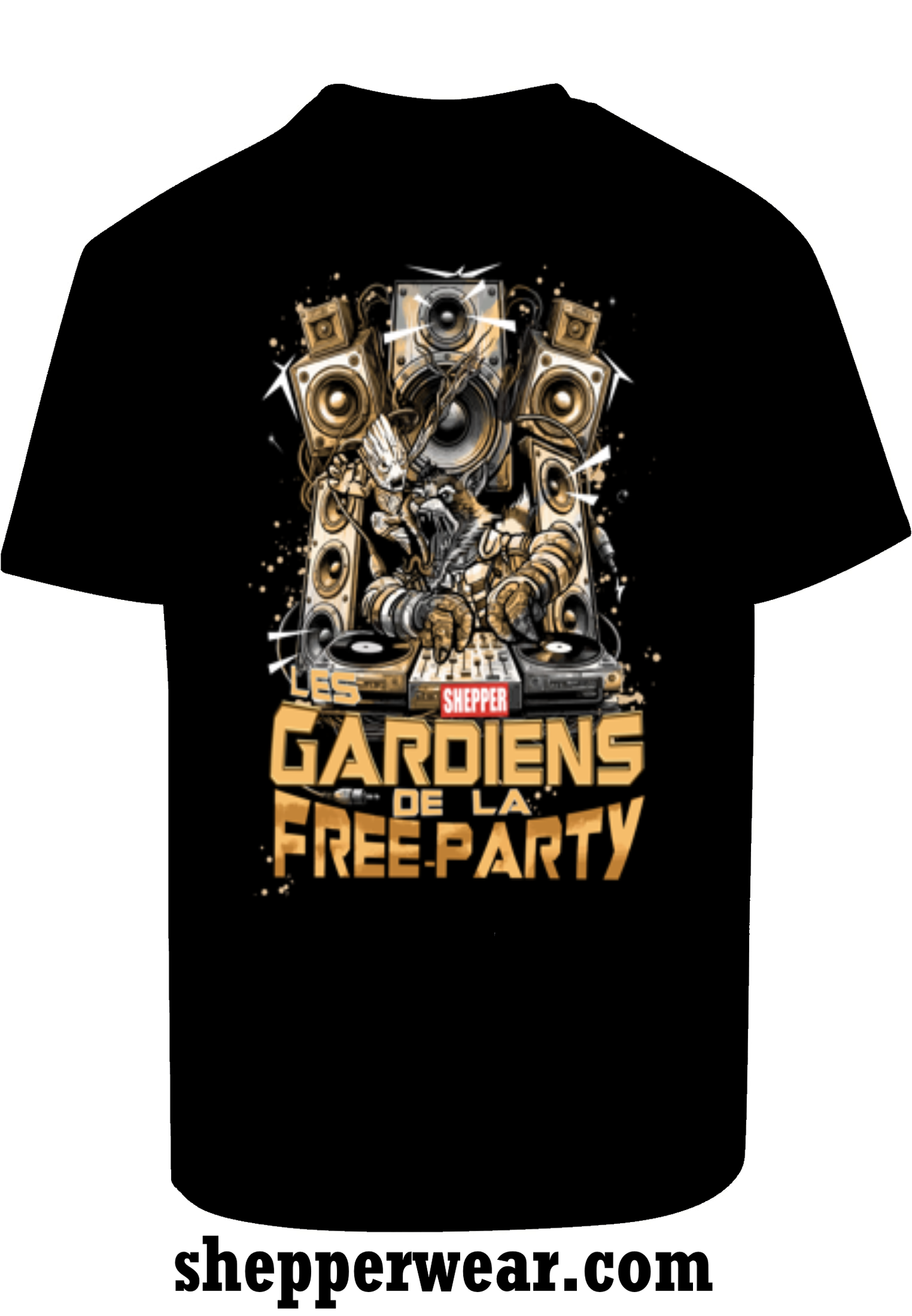 T-SHIRT RAVE MODELE LES GARDIENS DE LA FREE PARTY