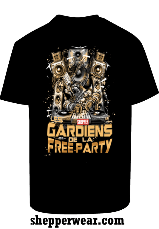 T-SHIRT RAVE MODELE LES GARDIENS DE LA FREE PARTY