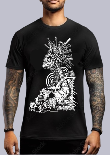 TEE-SHIRT RAVE modèle FREE ACCESS (impression Devant)