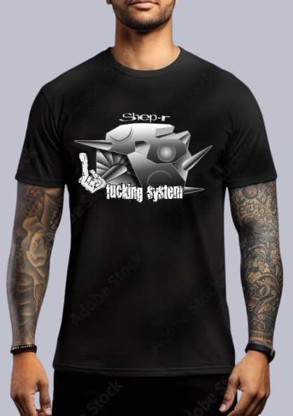 TEE-SHIRT RAVE modèle F*CKING SYSTEM (impression devant)