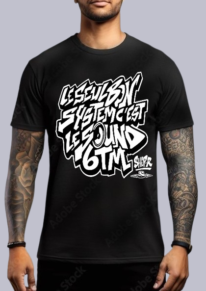 TEE-SHIRT RAVE modèle 6TEM (impression Devant)