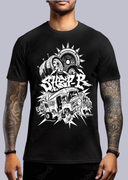 TEE-SHIRT RAVE modèle MEKANIK IMPRESSION DEVANT