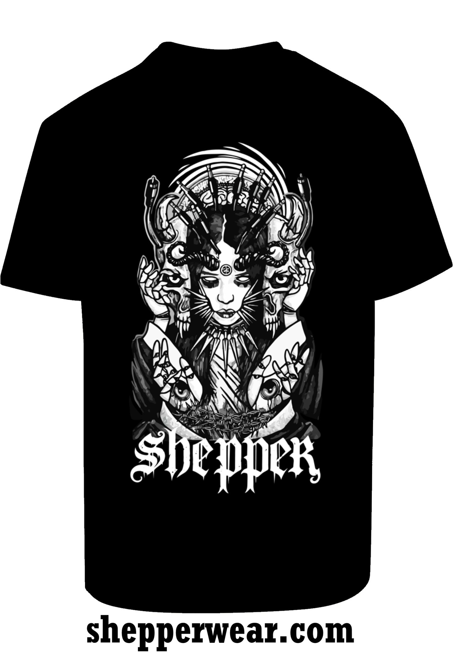 T-SHIRT RAVE modello STREGA GOTICA