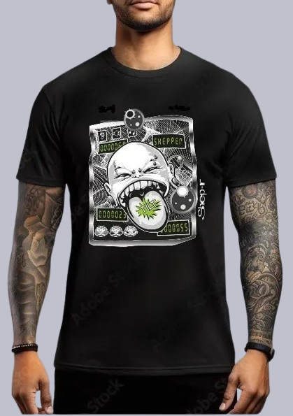 TEE SHIRT RAVE MODELE TOXI FLIP IMPRESSION DEVANT