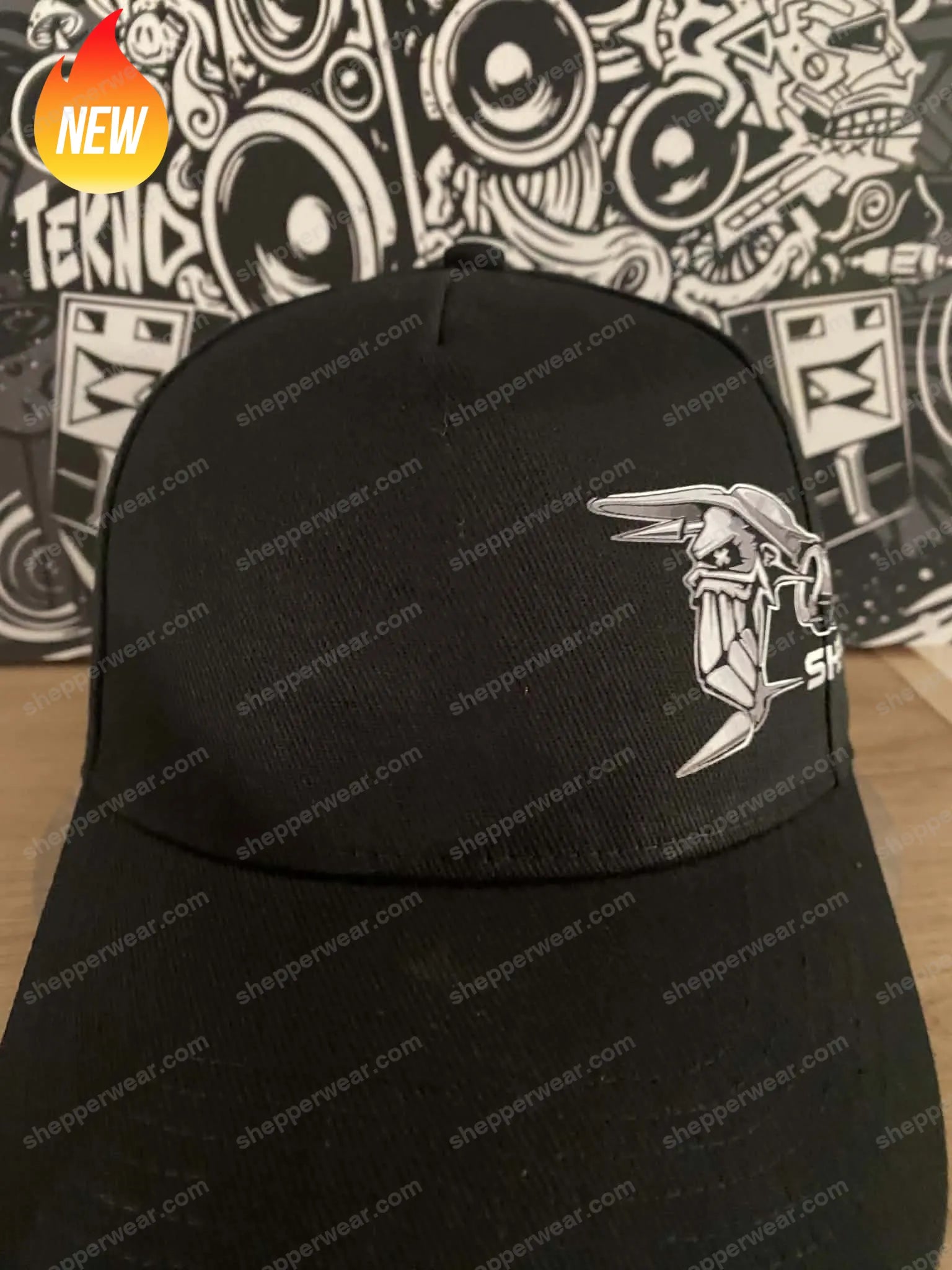 Casquette Shepper Skull Tech Black - CASQUETTES