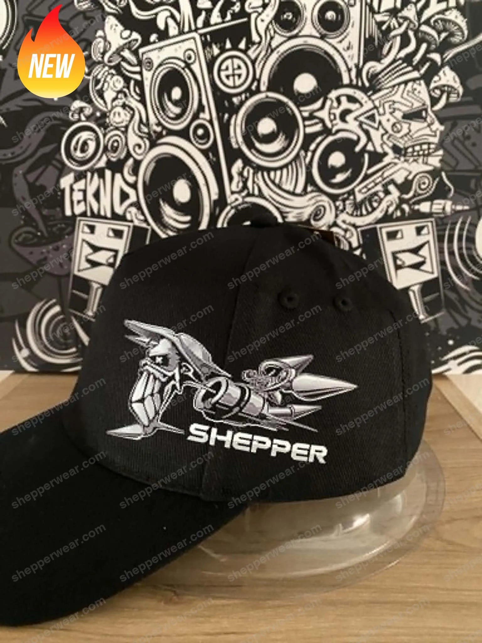 Casquette Shepper Skull Tech Black - CASQUETTES