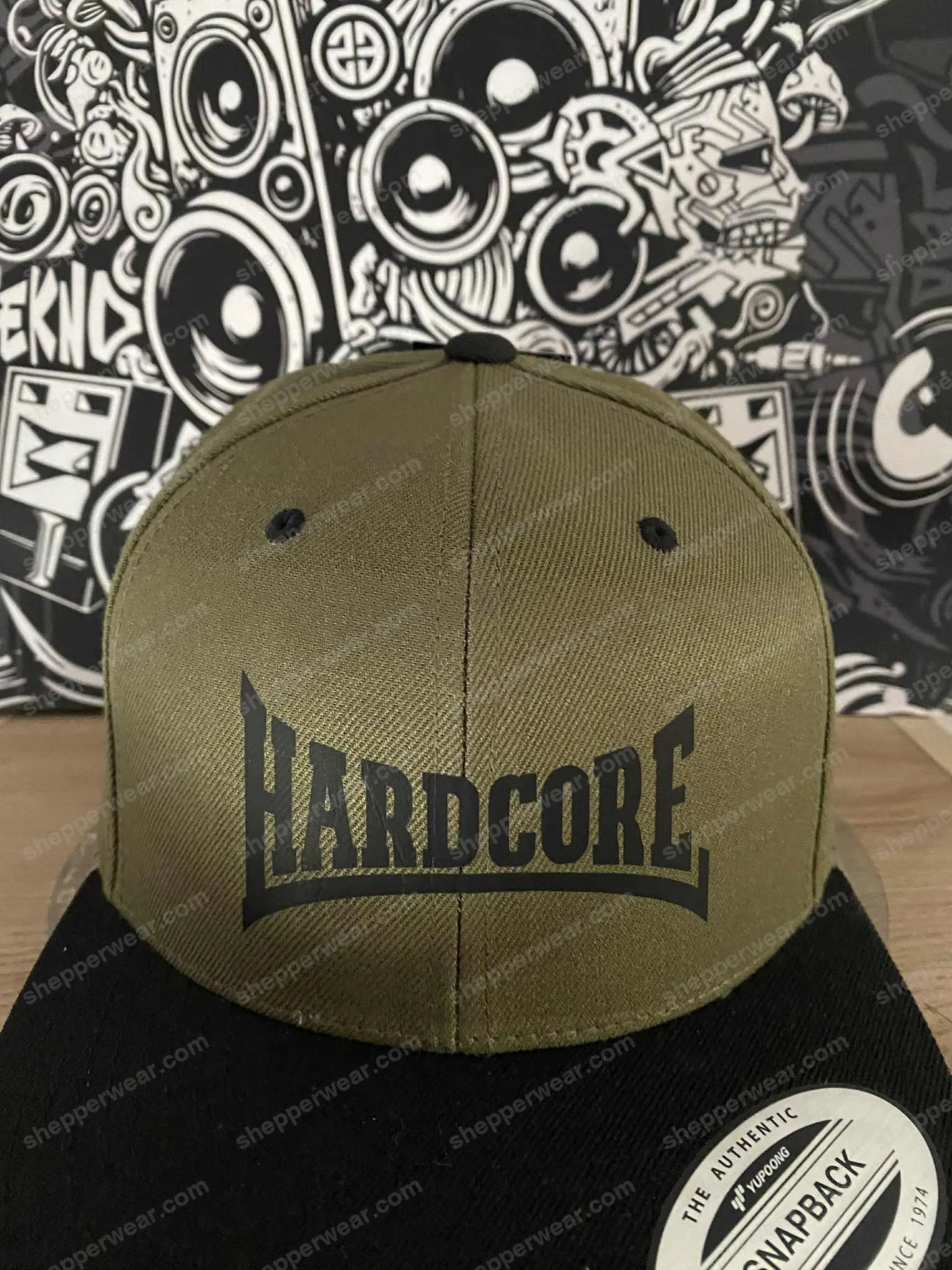 CASQUETTE SNAPBACK HARDCORE - Vert kaki - CASQUETTES