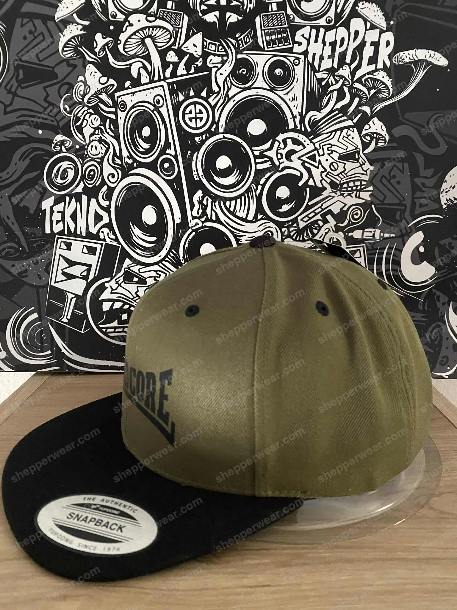CASQUETTE SNAPBACK HARDCORE - Vert kaki - CASQUETTES