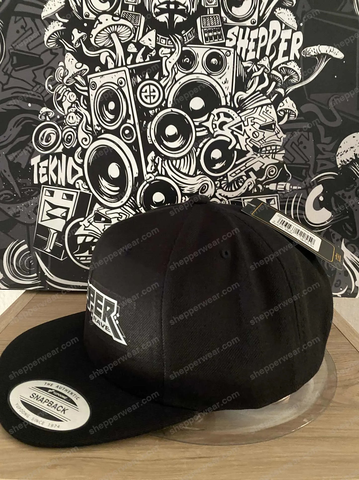CASQUETTE SNAPBACK SHEPPER RAVE - Noir - CASQUETTES