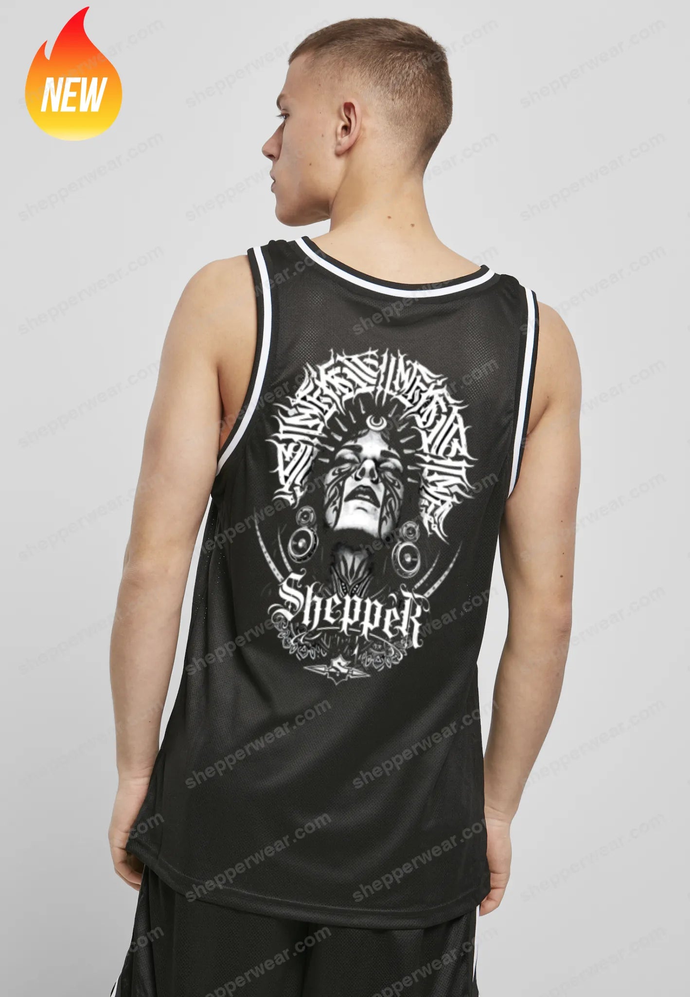DEBARDEUR MESH MYSTIK RAVE - DEBARDEUR