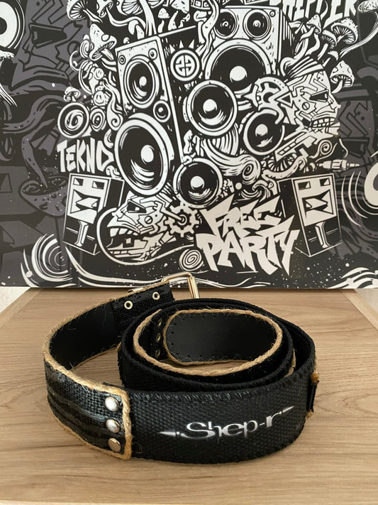 CEINTURE TISSU EFFET CORDE NOIRE