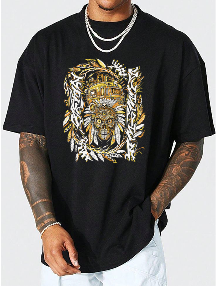 TEES INDIAN SKULL