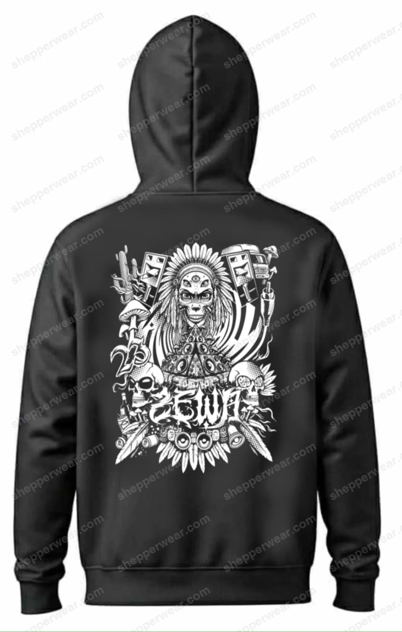 SWEAT ALIEN INDIA by ZEWA - SWEAT A CAPUCHE