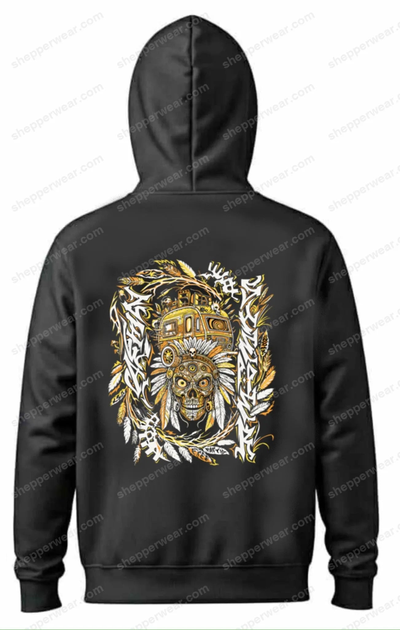 SWEAT INDIAN SKULL by ZEWA - SWEAT A CAPUCHE