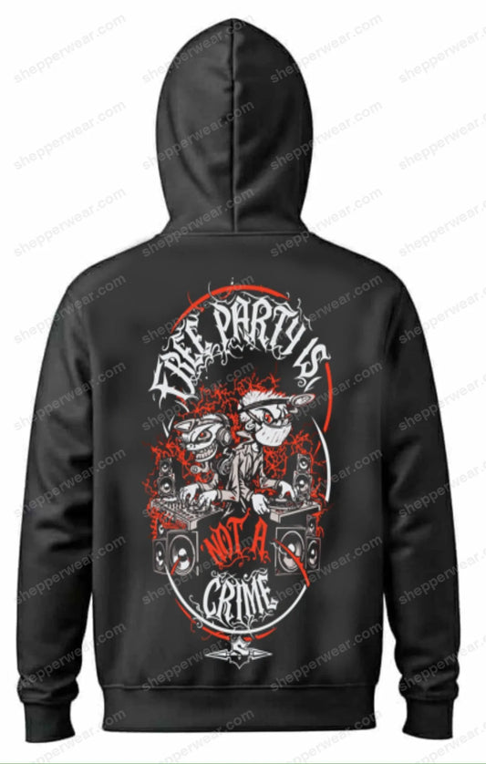 SWEAT RAVE FREE PARTY IS NOT A CRIME - SWEAT A CAPUCHE