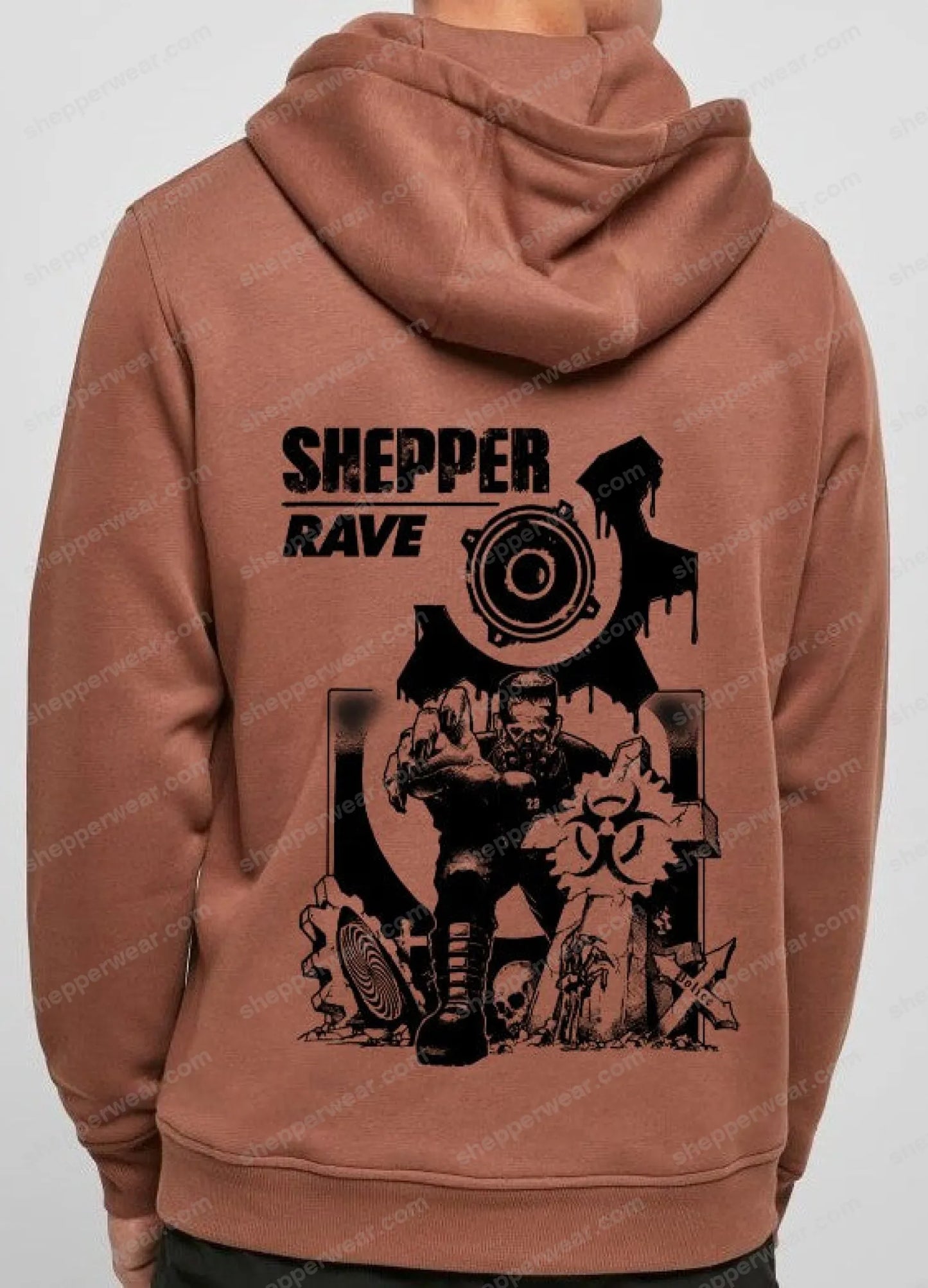 SWEAT RAVE MODELE FRANCKY - S / Marron - SWEAT A CAPUCHE