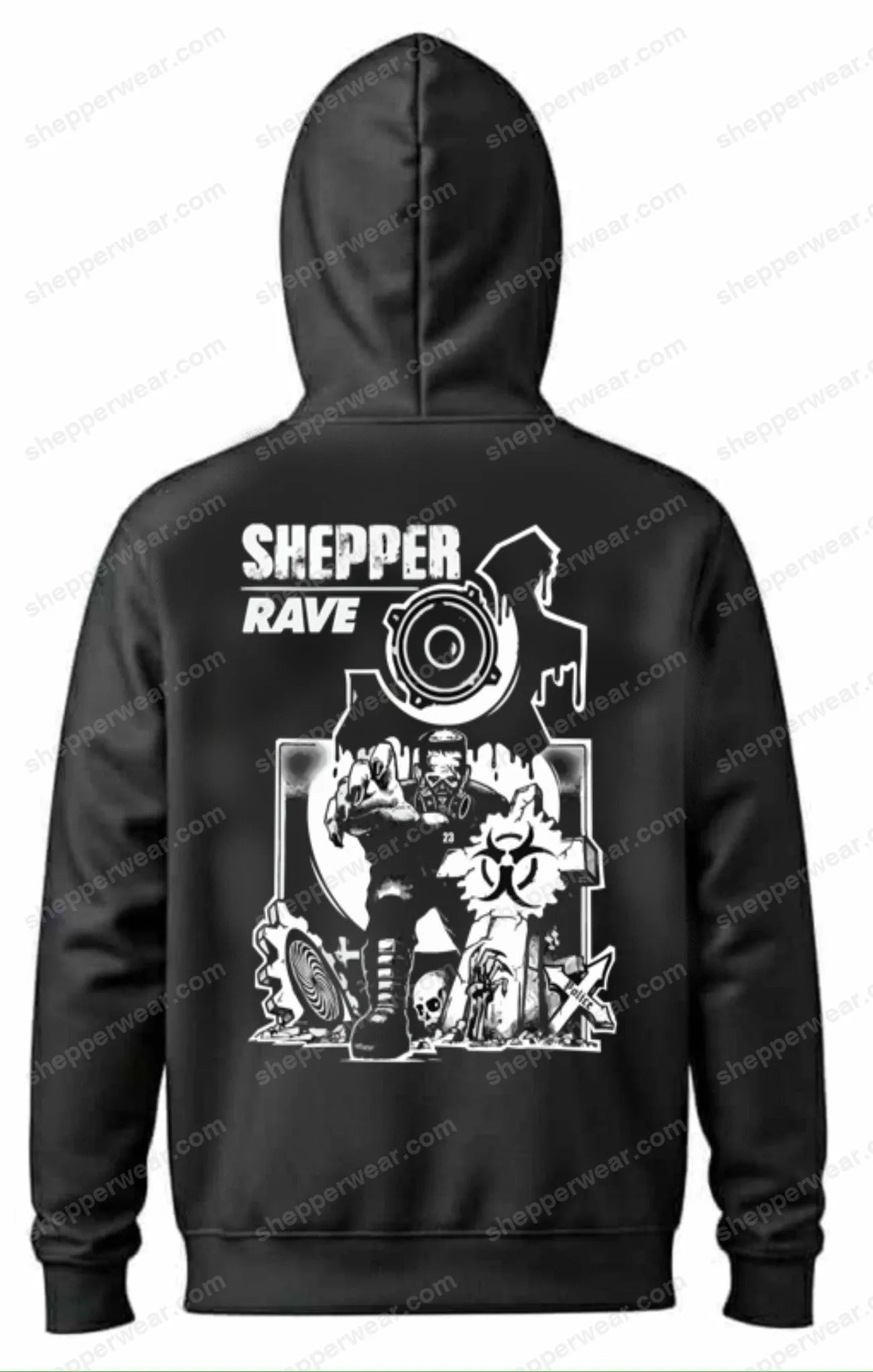 SWEAT RAVE MODELE FRANCKY - S / Noir - SWEAT A CAPUCHE
