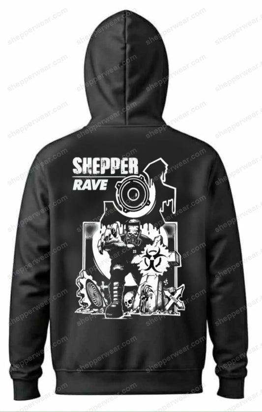 SWEAT RAVE MODELE FRANCKY - S / Noir - SWEAT A CAPUCHE
