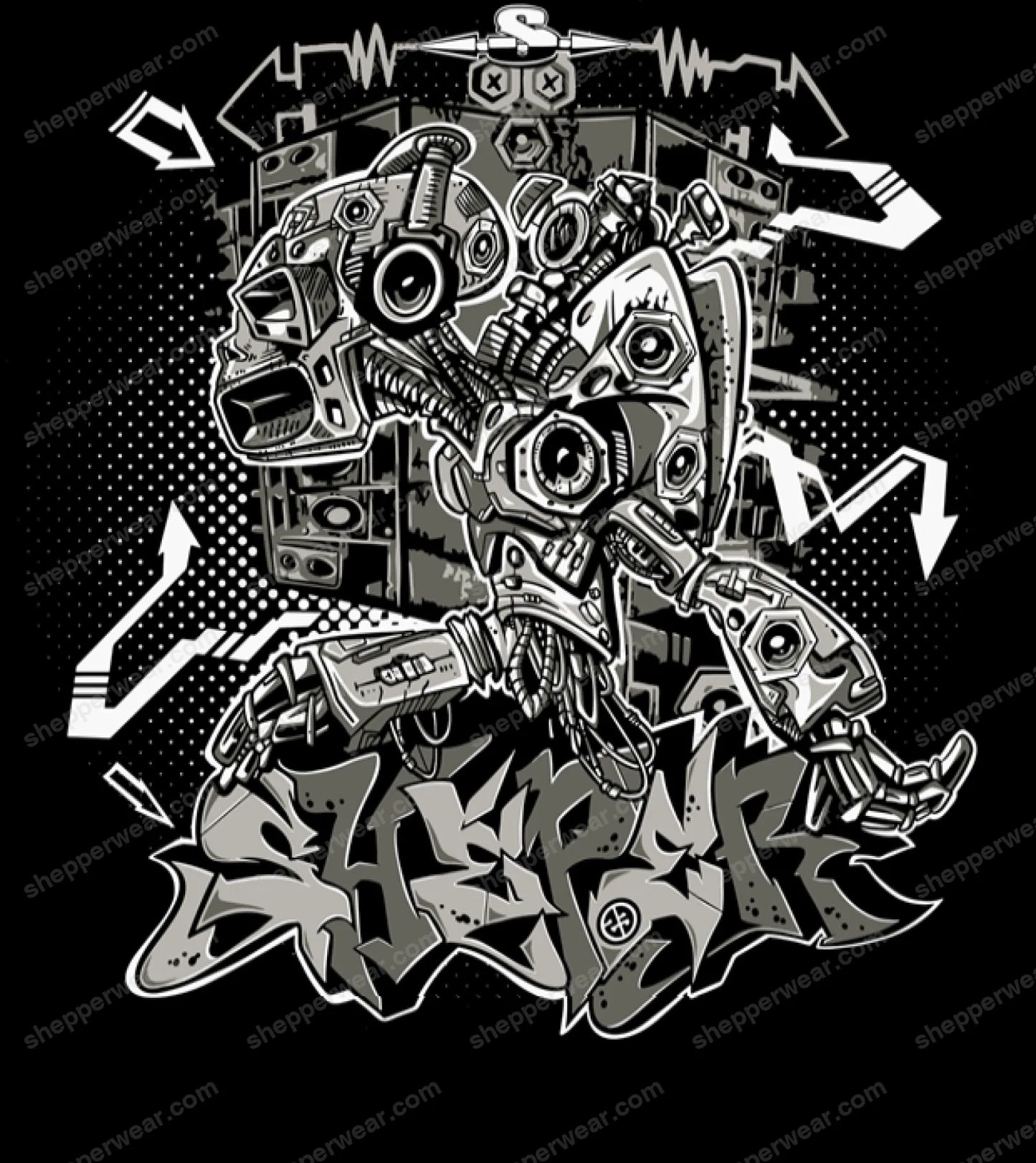 SWEAT RAVE MODELE SHEPPER ROBOT - SWEAT A CAPUCHE