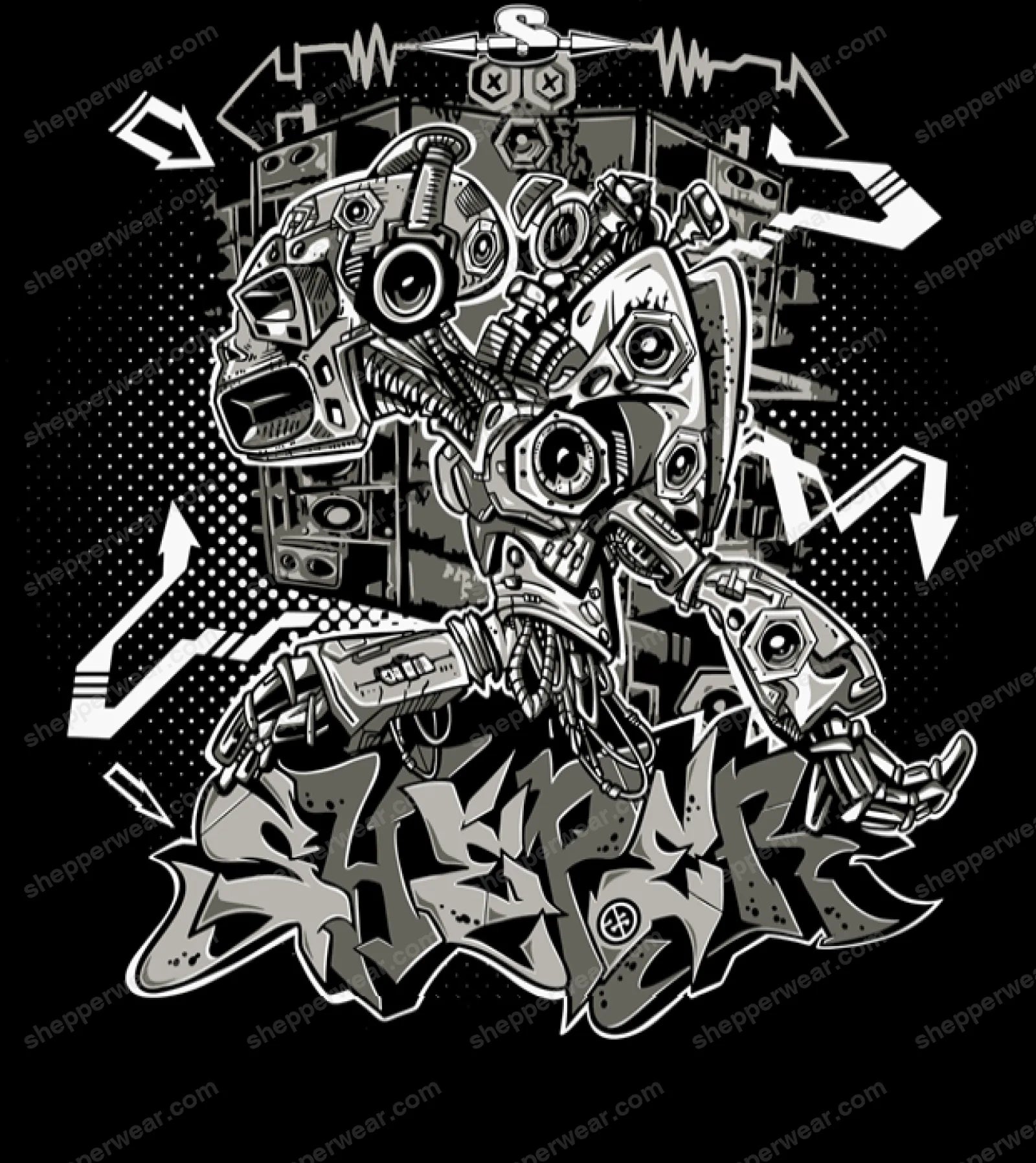 SWEAT RAVE MODELE SHEPPER ROBOT - SWEAT A CAPUCHE