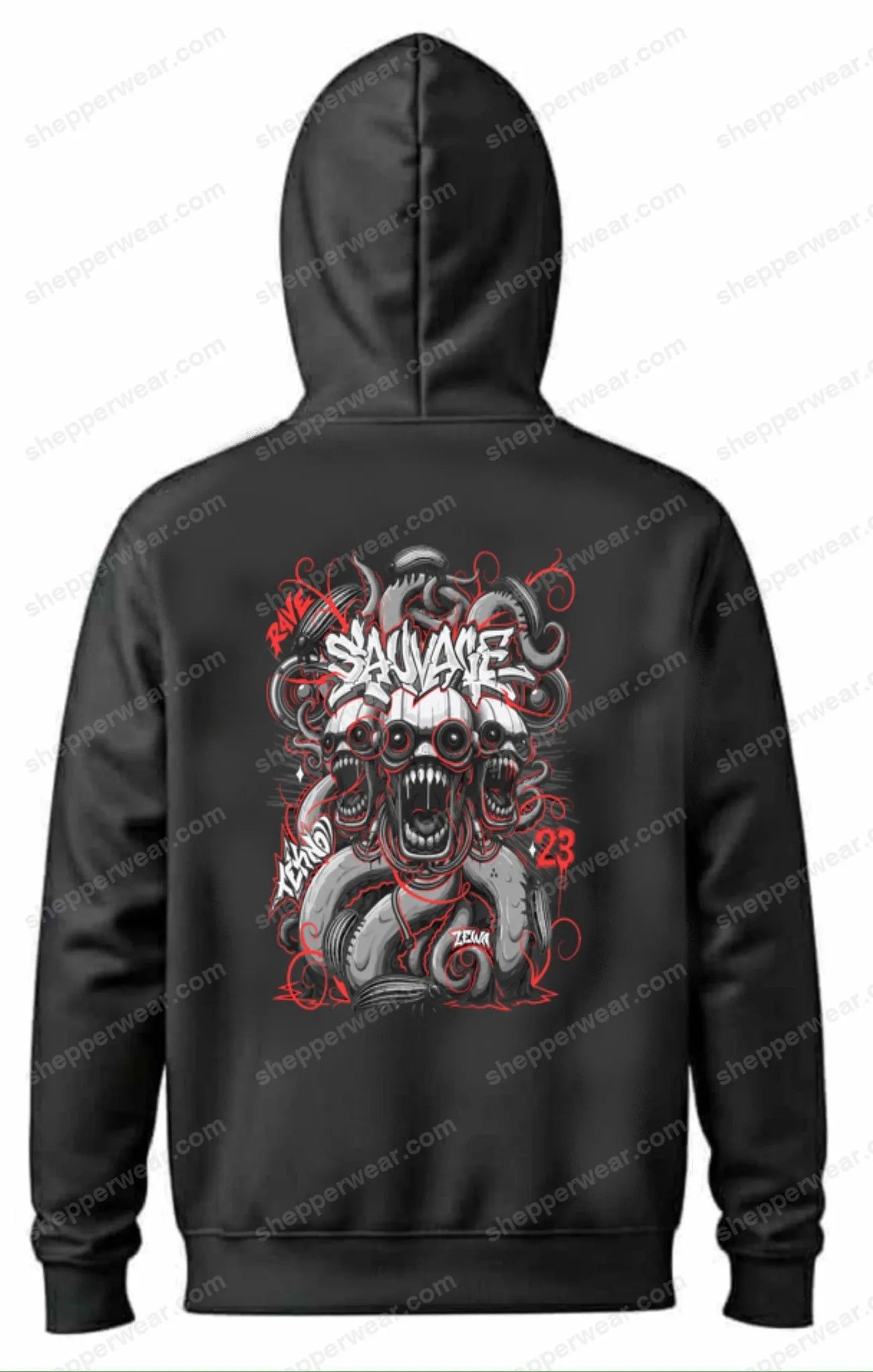 SWEAT RAVE SAUVAGE by ZEWA - SWEAT A CAPUCHE