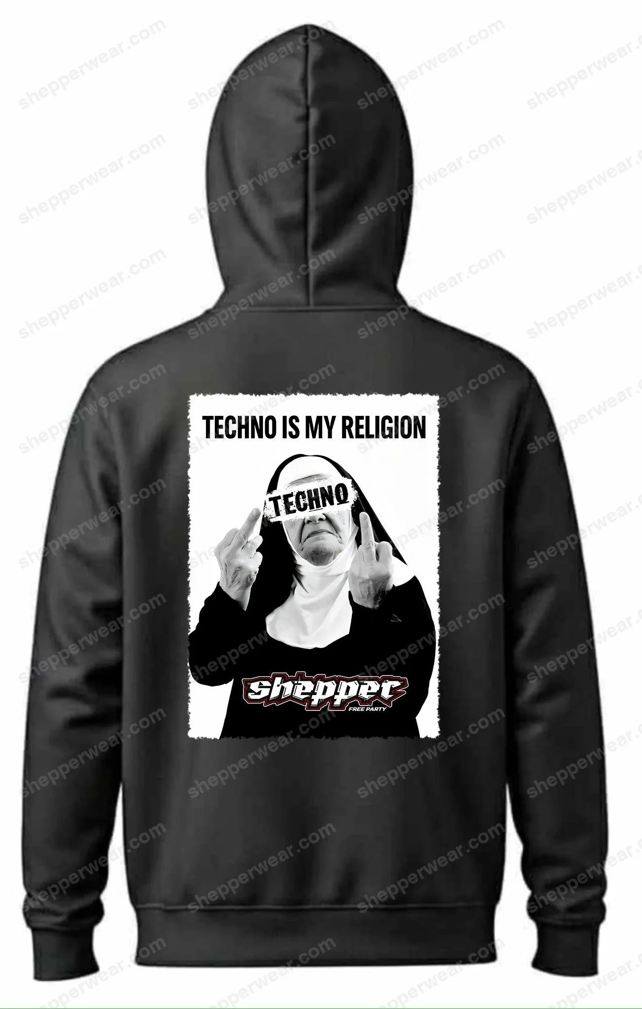 SWEAT ZIP MODELE TECHNO IS MY RELIGION - SWEAT ZIP