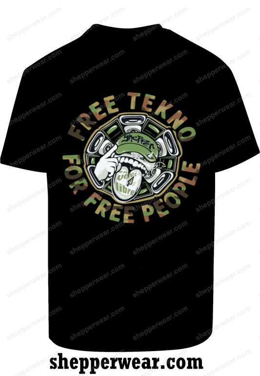 T-SHIRT FREE TEKNO FOR FREE PEOPLE - TEE-SHIRT IMPRESSION DOS