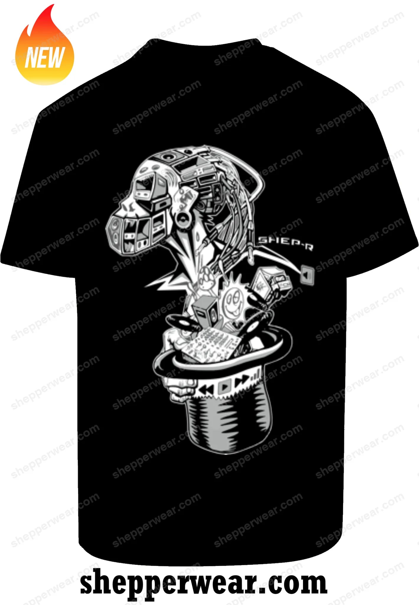 T-SHIRT SHEPPER HOUDIRAVE - TEE-SHIRT IMPRESSION DOS