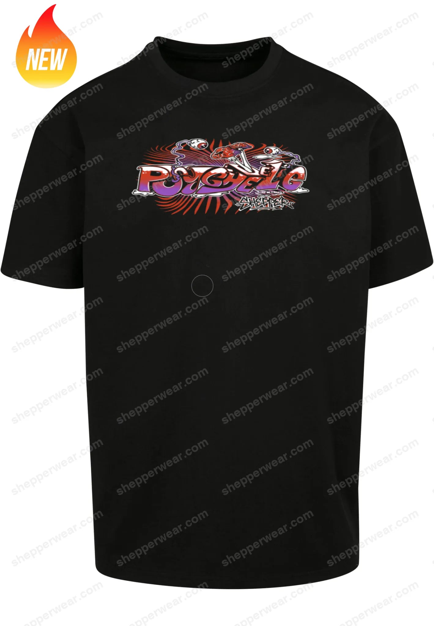 T-SHIRT SHEPPER PSYCHE - TEE-SHIRT IMPRESSION DOS