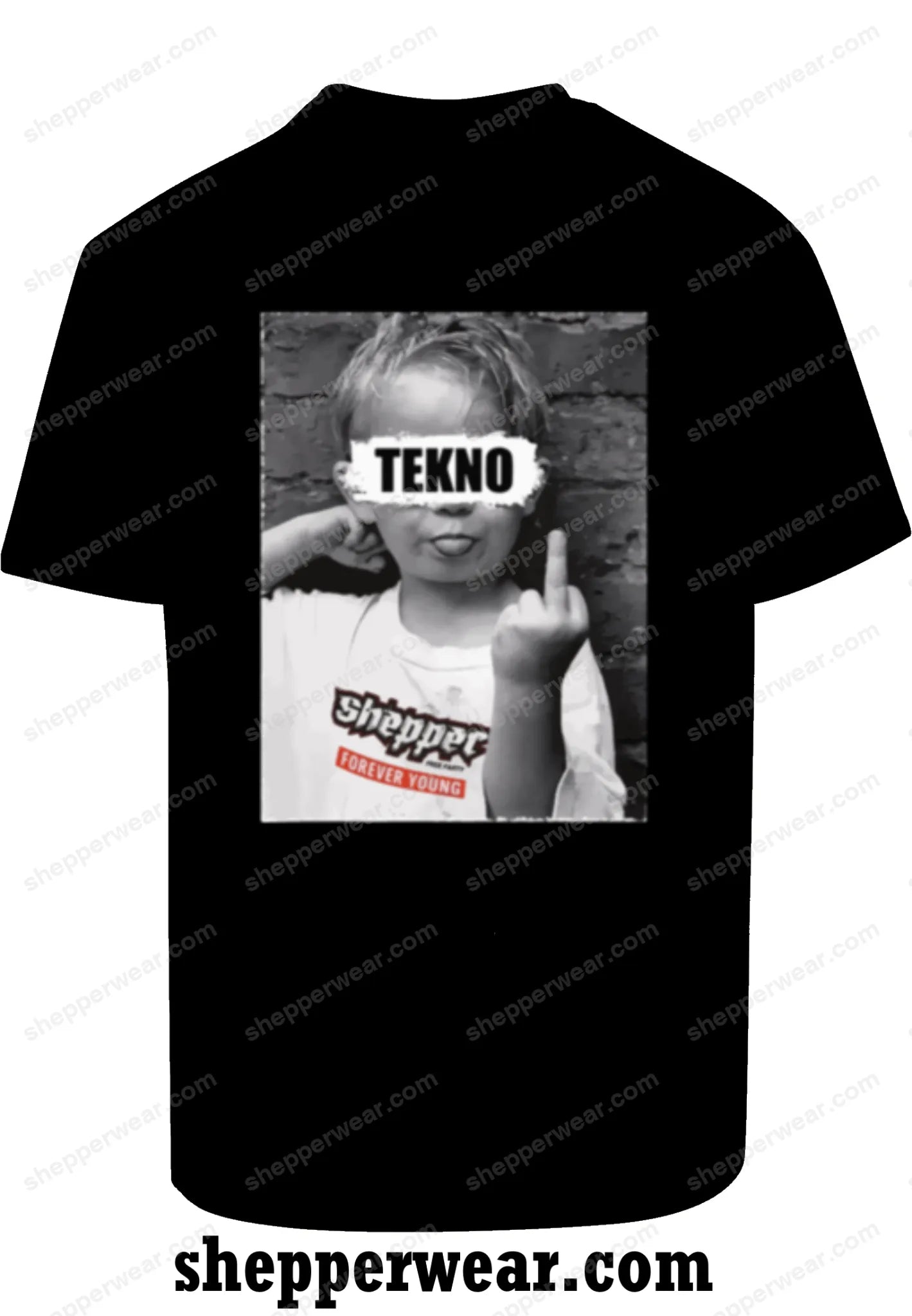 TEE-SHIRT RAVE FOREVER YOUNG - TEE-SHIRT IMPRESSION DOS
