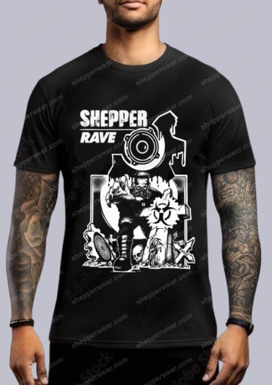 TEE-SHIRT RAVE MODELE FRANKY IMPRESSION DEVANT - TEE-SHIRT IMPRESSION DEVANT